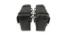 For Royal Enfield Goan Classic 350 Leather Pannier Black Bags With Mounting - SPAREZO